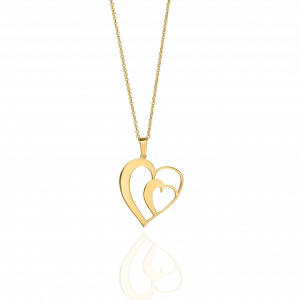 Heart gold necklace